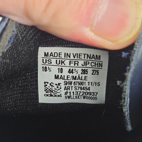 Adidas Originals White Mountaineering Racing 1 Blue Leather Sneaker Mens 10.5 - Picture 16 of 16